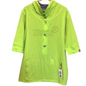 Zumba XXL NWT Reversible Top Shirt Pipeline Lime Punch Men’s / Unisex New W/ Tag